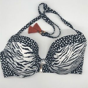Victoria’s Secret Bikini Top black/white size 36DD